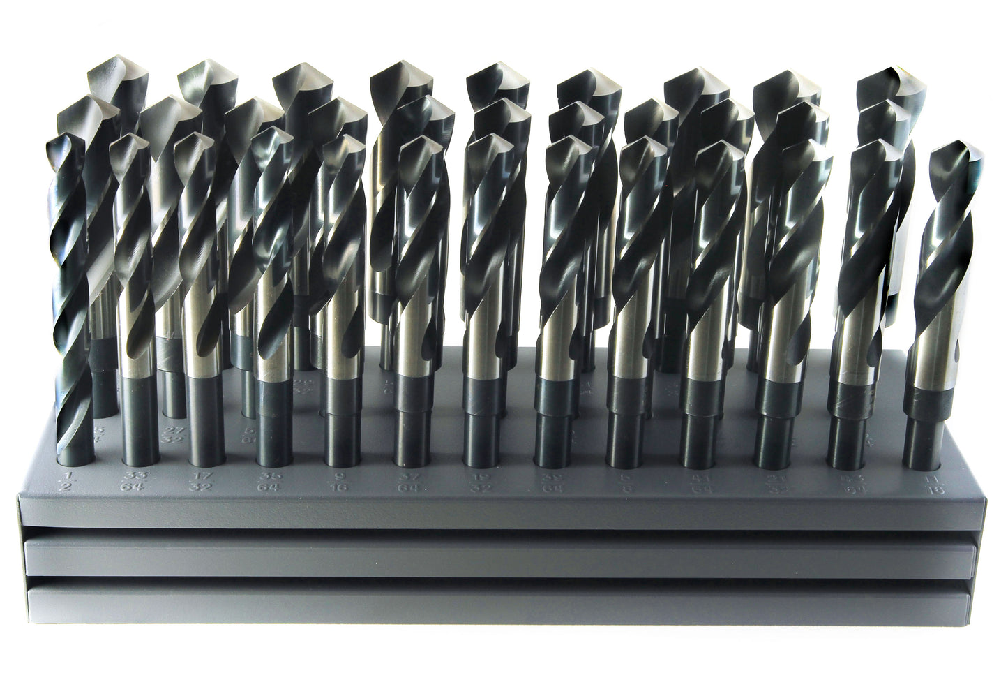 DRILLCO DRL1000A32 - 32PC S&D DRILL BIT STAND 1/2-1"" BY 64ths W/DRILLS
