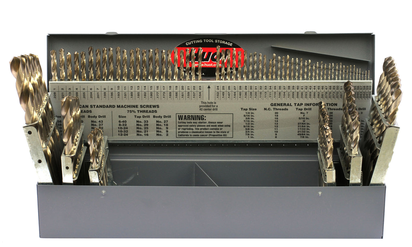 DRILLCO DRL200B0115 - 115PC DRILL SET 1/16-1/2 BY 64ths #1-60 A-Z