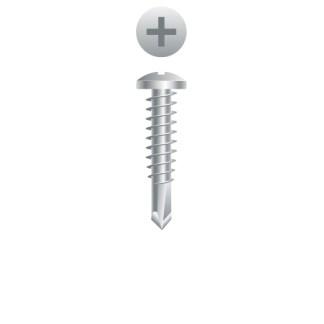 8-18 x 1/2 Phillips Pan Head Self-Drilling Screw 410 Stainless Steel Passivated and Waxed