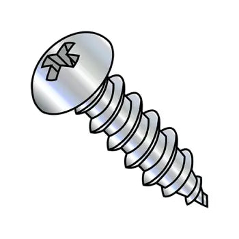 6-20 x 3/8 Phillips Round Head Self-Tapping Sheet Metal Screw Screw Type AB Fully Threaded Zinc Plated