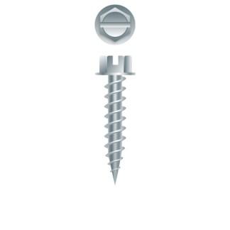 10 x 1-1/2 Slotted Indented High Hex Washer Head Self-Tapping Sheet Metal Screw
