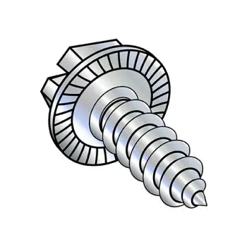 JFAST 1006ABSWS - 10-16X3/8  Slot Indent Hex Washer Serrated  Self Tap Screw Type AB Full Thread Zinc Bake, Case Quantity: 
8,000