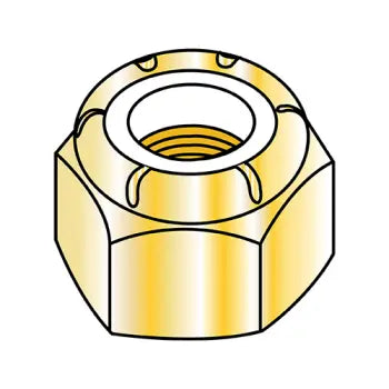 JFAST 14NSY - 1/4-20 NE  Nylon Insert Hex Lock Nut Zinc Yellow, Case Quantity: 
2,000