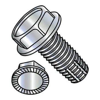 JFAST 1212FWS - 12-24X3/4  Unslot Ind Hex Washer Serrated Thread Cutting Scr Type F Full Thrd Zinc & Bake, Case Quantity: 
4,000