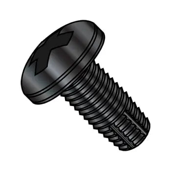 JFAST 0824FPPB - 8-32X1 1/2  Phillips Pan Thread Cutting Screw Type F Fully Threaded Black Oxide, Case Quantity: 
4,000
