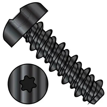 JFAST 1010HTPBZ - 10-16X5/8 #8HD  Six Lobe Pan High Low Screw Fully Threaded Black Zinc and Bake, Case Quantity: 
6,000