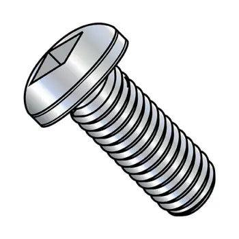 6-32 x 1/2 Square Pan Machine Screw Fully Threaded Zinc Plated