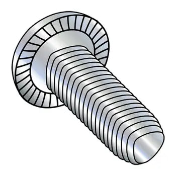 6-32 x 1/2 Phillips Pan Serrate Taptite Alternate Thread Roll Screw Fully Threaded Zinc Plated Wax