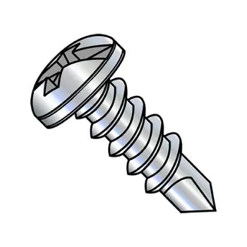 6-20 x 1/2 Combination(Slot/Phil) Pan Self Drill Screw Fully Threaded Zinc Plated/Bake