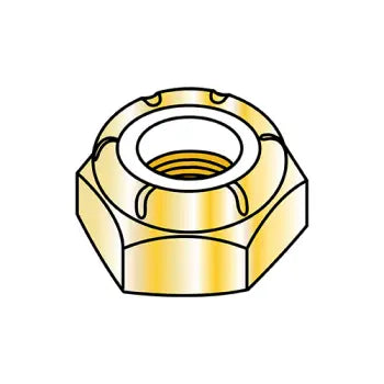 JFAST 37NSTY - 3/8-16 NTE  Thin Pattern Nylon Insert Hex Lock Nut Course Thread Zinc Yellow, Case Quantity: 
1,000