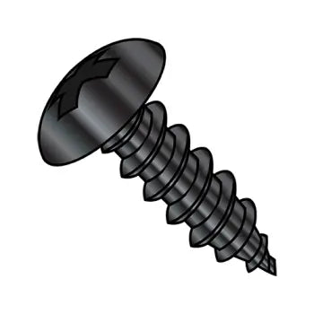 JFAST 1006ABPTBZ - 10-16X3/8  Phillips Truss Self Tapping Screw Type A B Fully Threaded Black Zinc And Bake, Case Quantity: 
8,000