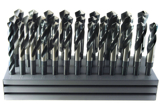 DRILLCO DRL1000A32 - 32PC S&D DRILL BIT STAND 1/2-1"" BY 64ths W/DRILLS
