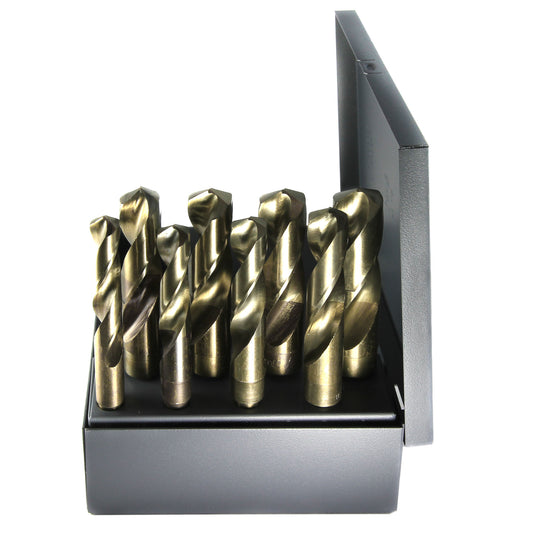DRILLCO DRL1000EC8 - 8PC IMP COBALT S&D DRILL SET  9/16-1"" BY 16THS"