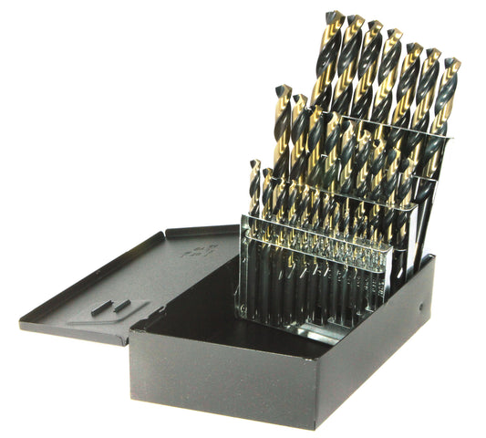 DRILLCO DRL1035N29 - 29PC 3/8""SHANK DRILL SET 1/16-1/2 BY 64ths"