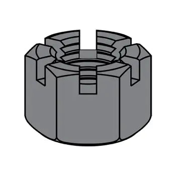 JFAST 87NHHSP - 7/8-9  Slotted Heavy Hex Nut Plain, Case Quantity: 
100