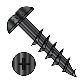 JFAST 0818DPTDB - 8-11X1 1/8  Phillips Truss Deep Thread Wood Screw 2/3 Thread Black Oixde, Case Quantity: 
5,500