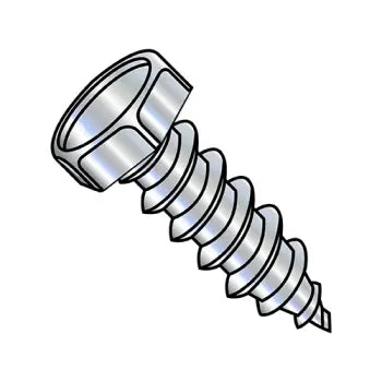 JFAST 1248AH - 12-11X3  Indented Hex Head Unslotted Self Tapping Screw Type A Fully Threaded Zinc & Bake, Case Quantity: 
500