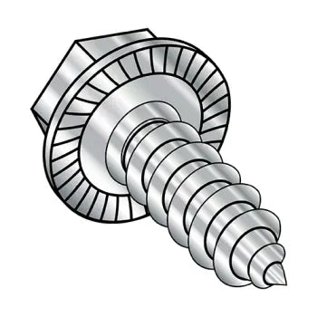 JFAST 1016ABWS188 - 10-16X1  Unslot Indent Hexwasher Serrated Self Tap Screw Type A B Full Thd 18 8 Stainless, Case Quantity: 
2,000