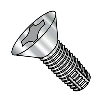 6-32 x 1/2 Phillips Flat Thread Cutting Screw Type F Fully Threaded 410 Stainless Steel