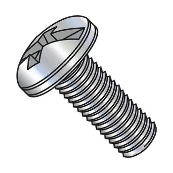 JFAST 1216MCP - 12-24X1  Combination (Phil/Slot) Pan Head Machine Screw Fully Threaded Zinc, Case Quantity: 
3,000