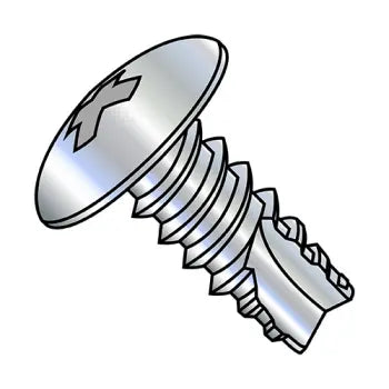 JFAST 08045PT - 8-18X1/4  Phillips Truss Thread Cutting Screw Type 25 Fully Threaded Zinc and Bake, Case Quantity: 
10,000