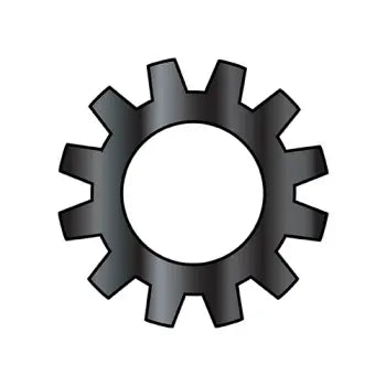 #6 External Tooth Lock Washer 18-8 Stainless Steel Black Oxide and Oil