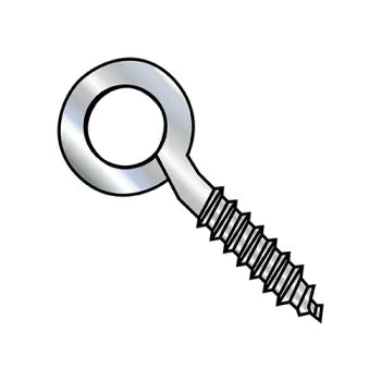 1/4 x 2 Closed Eye Screw Zinc Plated