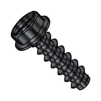 JFAST 1008BSWB - 10-16X1/2  Slotted Indented Hex Washer Self Tapping Screw Type B Fully Threaded Black Oxide, Case Quantity: 
7,000