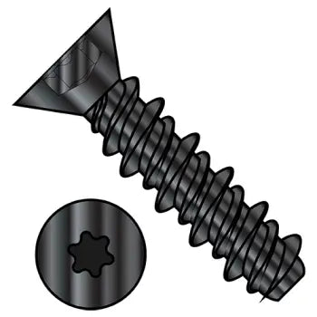 JFAST 0606HTFB - 6-19X3/8  6 Lobe Flat High Low Screw Fully Threaded Black Oxide and Oil, Case Quantity: 
10,000
