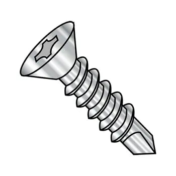 JFAST 1240KPF410 - 12-14X2 1/2  Phillips Flat Self Drilling Screw Full Thread 410 Stainless Steel, Case Quantity: 
500