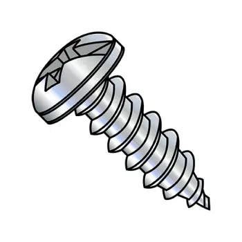 JFAST 1006ABCP - 10-16X3/8  Combination Pan Head Self Tapping Screw Type A B Fully Threaded Zinc And Bake, Case Quantity: 
10,000