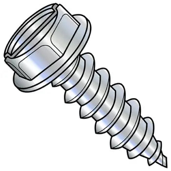 JFAST 314807ASW - 5/16X3  Slotted Indented Hexwasher 7/16 A/F Self Tap Screw Type A Full Thread Zinc Bake, Case Quantity: 
200