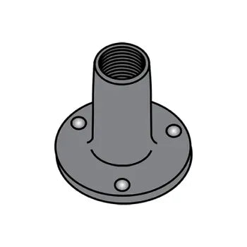 JFAST 0804NWRP - 8-32X1/4  WELD NUT WITH PROJECTIONS .718 ROUND BASE STEEL PLAIN, Case Quantity: 
1,000