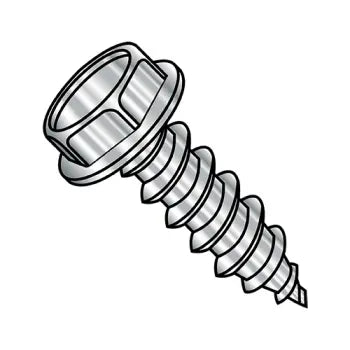 6-20 x 3/8 Unslotted Indent Hex Washer Head Self-Tapping Sheet Metal Screw Type AB Fully Threaded 18-8 Stainless