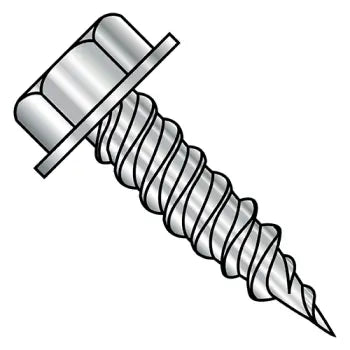 JFAST 1016PW410 - 10-16 X 1 Unslotted Hex Washer 1/4 Across the Flats Self Piercing Stainless Steel, Case Quantity: 
4,000