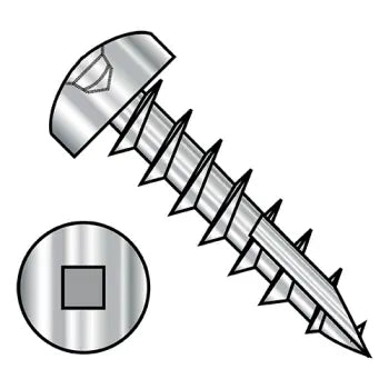 JFAST 1016DQP17188 - 10-9 X 1 Square Pan Deep Thread Type 17 Fully Threaded Stainless Steel, Case Quantity: 
1,250