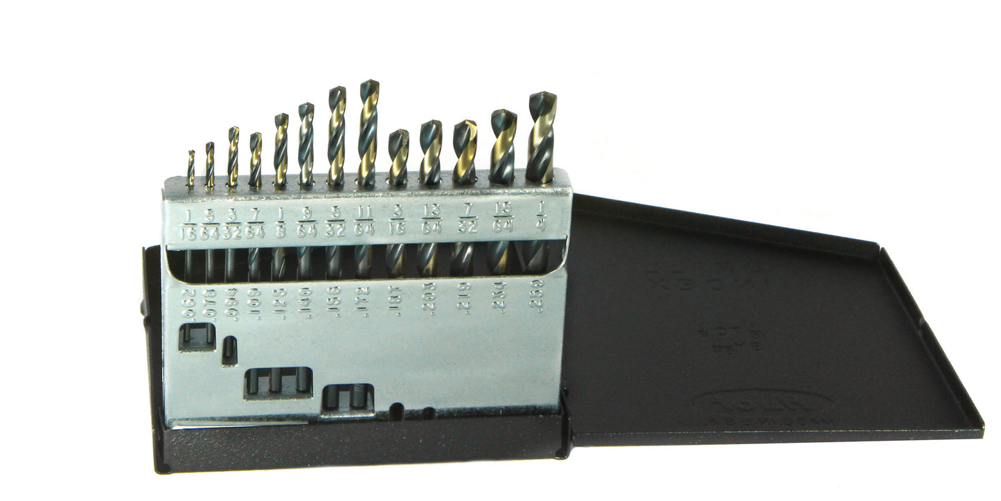 DRILLCO DRL350N13 - 13PC HD NITRO MECHANICS SET 1/16-1/4 BY 64ths