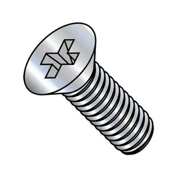 6-32 x 1 3/8 Phillips Flat Machine Screw Fully Threaded Zinc Plated