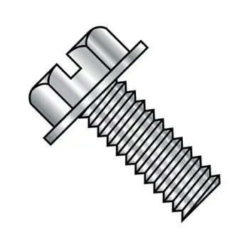 JFAST 0604MSW188 - 6-32X1/4  Slotted Indented Hex Washer Head Machine Screw Fully Threaded 18 8 Stainless Ste, Case Quantity: 
5,000