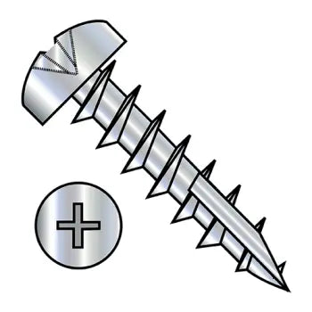 JFAST 1210DPP17 - 12-8X5/8  Phillips Pan Deep Thread Screw Type 17 point Full Thread Zinc Bake, Case Quantity: 
4,000