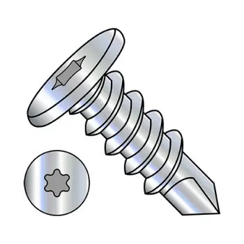 JFAST 1032KTC - 10-16X2  Six Lobe Pancake Head Self Drilling Screw Full Thread Zinc Bake, Case Quantity: 
1,500