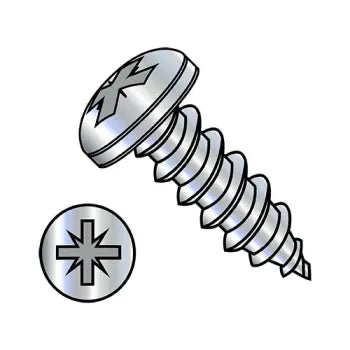 JFAST 0816ABZP - 8-18X1  Type 1A Alternative Pan head Self Tap Screw Type AB Full Thread Zinc and Bake, Case Quantity: 
5,000