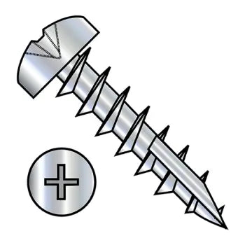 JFAST 1012DPP17DN - 10X3/4  Phillips Pan Deep Thread Wood Screw Type 17 Full Thread Steel Nickel Finish, Case Quantity: 
6,000