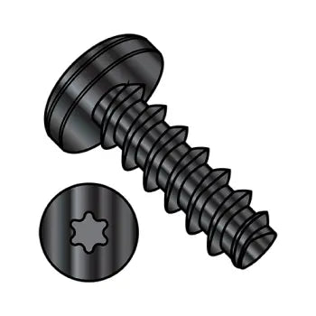 JFAST 0604LTPB - 6-19X1/4  6 Lobe Pan Plastite Alternative 48-2 Fully Threaded Black Oxide And Wax, Case Quantity: 
10,000