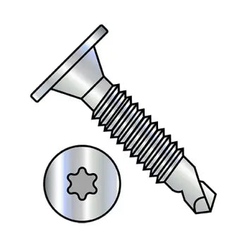 JFAST 1032KWTFMS - 10-24X2  6 Lobe Wafer Head Self Drilling Screw Machine Screw Thread F/T Zinc Bake, Case Quantity: 
2,000