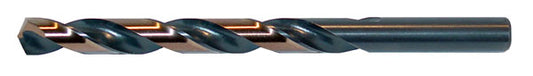 Heavy Duty High Speed Steel Jobber Length Drill - 135 Split Point/Straight Shank/Black and Gold/Number/Import (Drillco 480E Series)