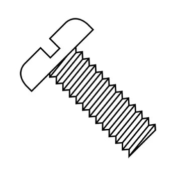 6-32 x 1 7/8 Slotted Pan Head Machine Screw Fully Threaded Nylon