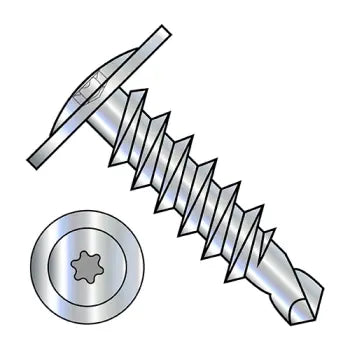 JFAST 1232KTM - 12-14 X 2 6 Lobe Modified Truss Self Drilling Screws #2 Partially Threaded Zinc and Bake, Case Quantity: 
1,000