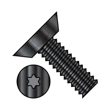 JFAST 0804MTUB - 8-32 X 1/4 6 Lobe Flat Undercut Fully Threaded Machine Screw Black Oxide, Case Quantity: 
10,000