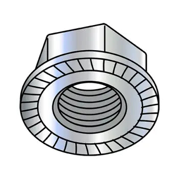 JFAST M10D6923S-8 - M10-1.50  Din 6923 Metric Class 8 Hex Flange Nut Serrated Zinc, Case Quantity: 
1,000